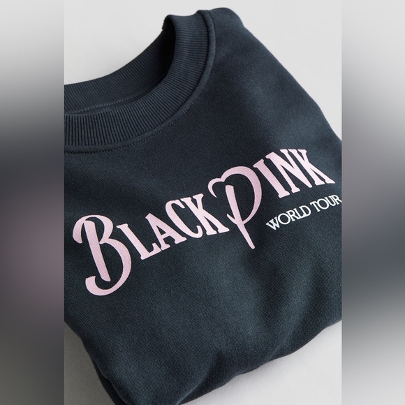 H&M Black Sweatshirt with Pink Print - Picture 2 of 2